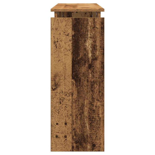 Mesa consola madera de ingeniería envejecida 80x30x102 cm M 5