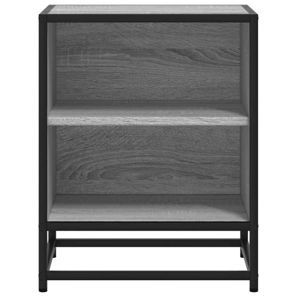 Mesa de cabeceira sonoma 40x31x50 cm madeira e metal cinzento M 5