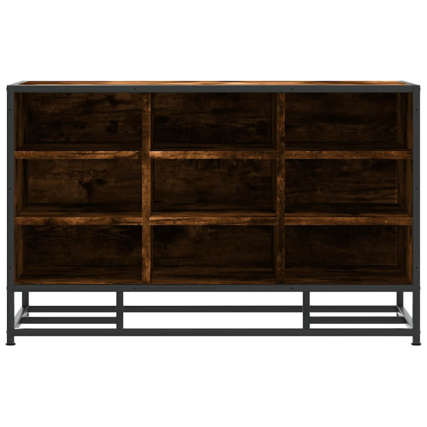 Banco zapatero madera de ingeniería roble ahumado 84x40x53.5 cm M 4