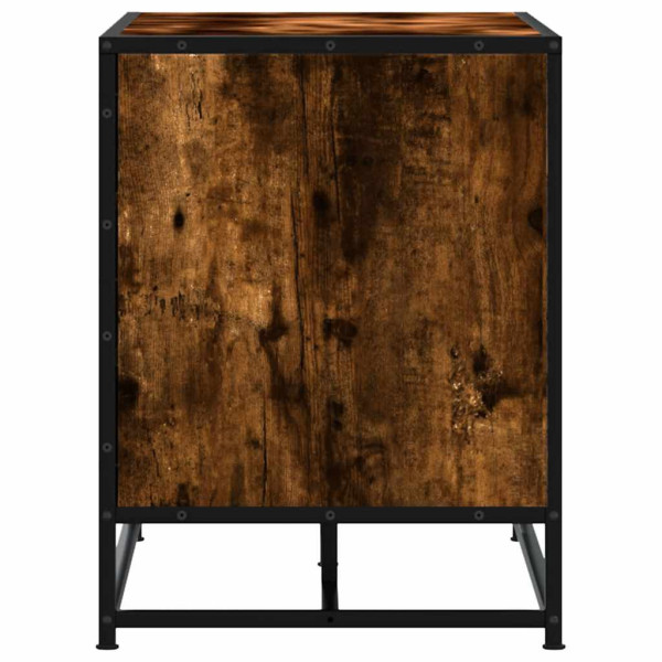 Banco para calçado carvalho fumado 84x40x53.5 cm madeira metal M 5