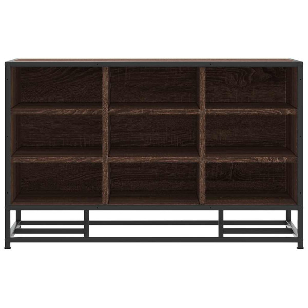 Banco zapatero madera de ingeniería marrón roble 84x40x53.5 cm M 4