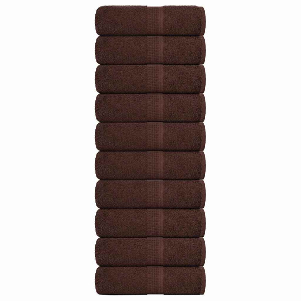 Toallas de jabón 10 uds marrón 30x30 cm 360 gsm 100% algodón D