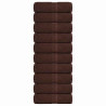 Toalhas de rosto 10 peças FROGN marrom 30x30 cm 100% algodão 1