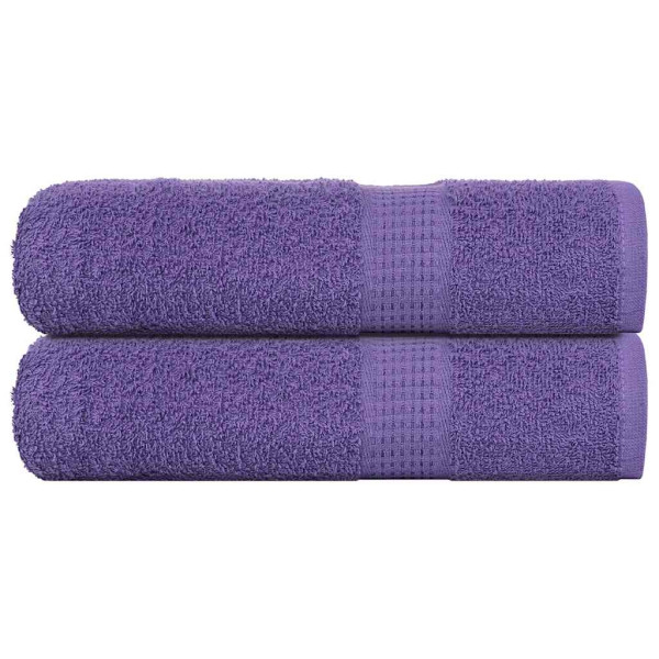 Toallas de baño 2 uds morado 100x150 cm 360 gsm 100% algodón D