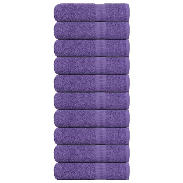 Toallas de baño 10 uds morado 100x150 cm 360 gsm 100% algodón D