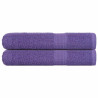 Toallas 2 uds 100% algodón morado 100x200 cm 600 gsm 1