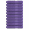 Toallas 10 uds 100% algodón morado 100x200 cm 600 gsm 1