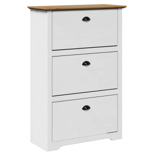 Zapatero BODO blanco y marrón 80x35x118 cm H