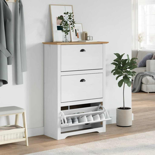 Zapatero BODO blanco y marrón 80x35x118 cm M 4