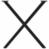 Patas para mesa de comedor en forma de X 2 uds acero negro 5