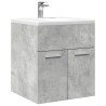 Mueble de lavabo madera ingeniería gris hormigón 41x38.5x46 cm 1