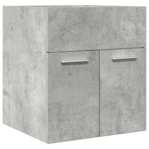 Mueble de lavabo madera ingeniería gris hormigón 41x38.5x46 cm H
