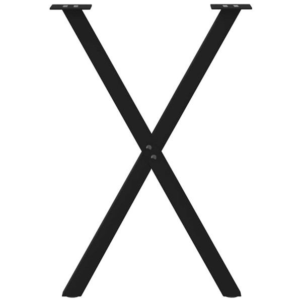 Pés para mesa de jantar em formato de X. 2 peças. preto. 50x(72-73) cm. aço M 5
