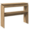 Mesa consola madera de ingeniería roble artesanal 102x30x80 cm 2