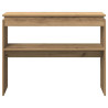 Mesa consola 102x30x80 cm derivados madeira carvalho artisiano 4