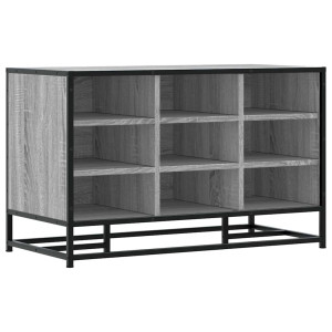 Banco zapatero madera de ingeniería gris sonoma 84x40x53.5 cm H