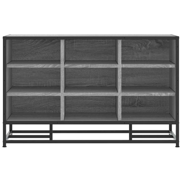Banco para calçado sonoma 84x40x53.5 cm madeira metal cinzento M 4
