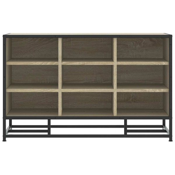 Banco para calçado sonoma carvalho 84x40x53.5 cm madeira metal M 4