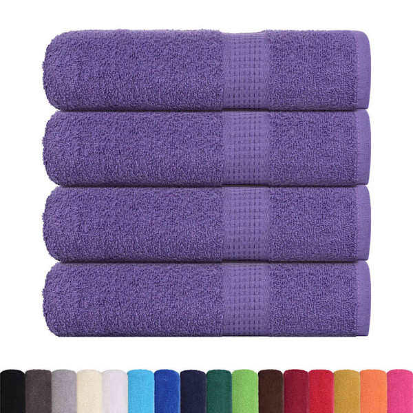Toalhas de banheiro 4 pcs roxo 100x150 cm 360 gsm 100% algodão M 2