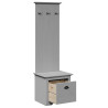 Mueble de entrada con ganchos BODO gris 50x40x157 cm 5