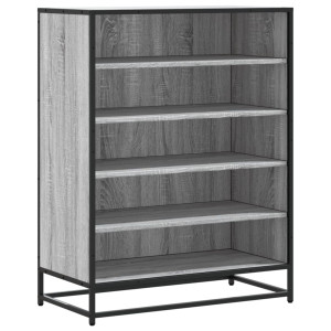 Sapateira 75x38x97.5 cm deriv. de madeira/metal cinzento sonoma H