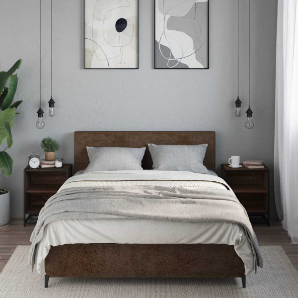 Mesas de cabeceira 2 pcs carvalho castanho 40x31x50 cm M 3