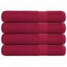 Toalhas de sauna 4 pcs 80x200 cm 360 gsm 100% algodão bordéus 1