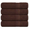 Toallas de baño 4 uds marrón 100x150 cm 360 gsm 100% algodón 1