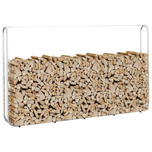 Leñero con alambre de acero 250x25x150 cm acero galvanizado D