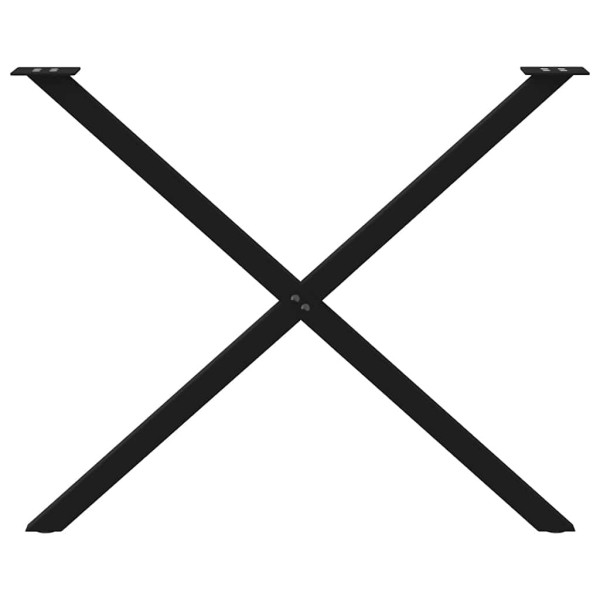 Pés para mesa de jantar em formato de X. 2 peças. preto. 90x (72-73) cm. aço M 5