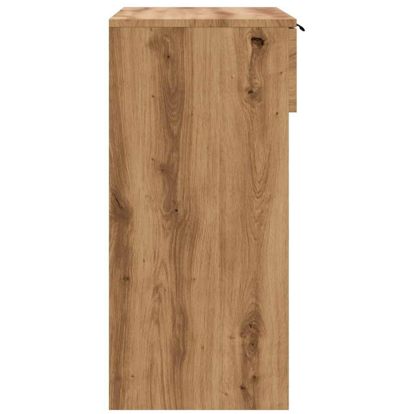 Mesa consola madera de ingeniería roble artesanal 90x36x75 cm M 5