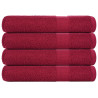 Toalhas 4 unidades 100% algodão bordô 100x200 cm 600 g/m2 1