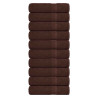 Toalhas de banho 10 pcs 100x150 cm 360gsm 100% algodão castanho 1
