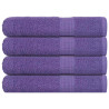 Toallas de sauna 4 uds 100% algodón morado 80x200 cm 360 gsm 1