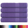 Toallas de sauna 4 uds 100% algodón morado 80x200 cm 360 gsm 2