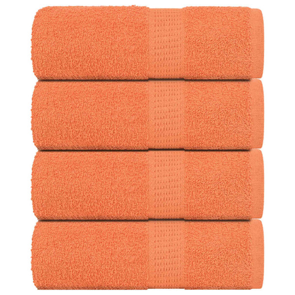 Toallas de jabón 4 uds naranja 30x30 cm 360 gsm 100% algodón D