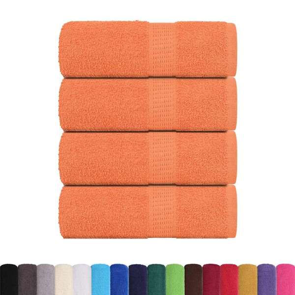 Toalhas de rosto 4 peças FROGN Laranja 30x30 cm 100% algodão M 2
