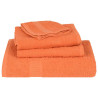 Toallas de jabón 4 uds naranja 30x30 cm 360 gsm 100% algodón 4