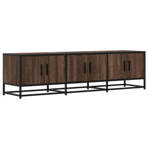 Mueble TV metal y madera ingeniería marrón roble 150x35x41 cm H