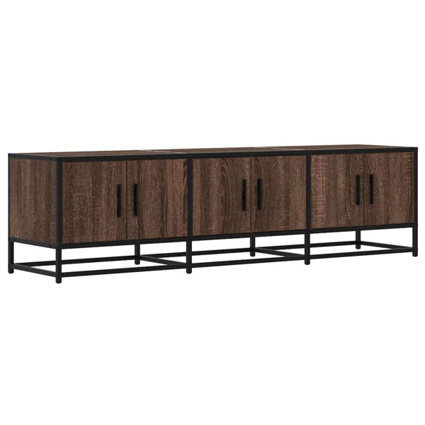 Mueble TV metal y madera ingeniería marrón roble 150x35x41 cm M 2