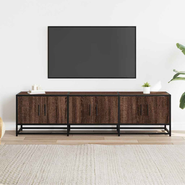 Móvel p/ TV 150x35x41 cm deriv. madeira/metal carvalho castanho M 3