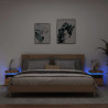 Mesitas de noche con luces LED 2 uds roble artisan 40x39x48.5cm 1