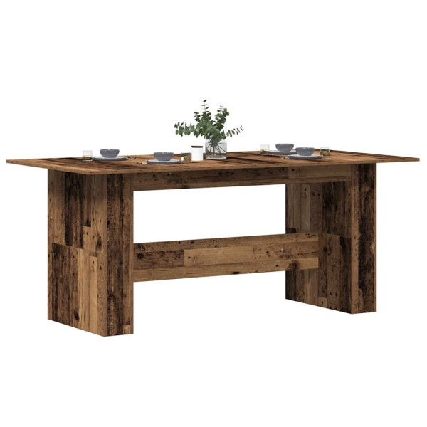 Mesa de comedor de aglomerado madera envejecida 180x90x76 cm D