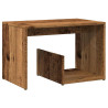 Mesa auxiliar de madera contrachapada envejecida 59x36x38 cm 2
