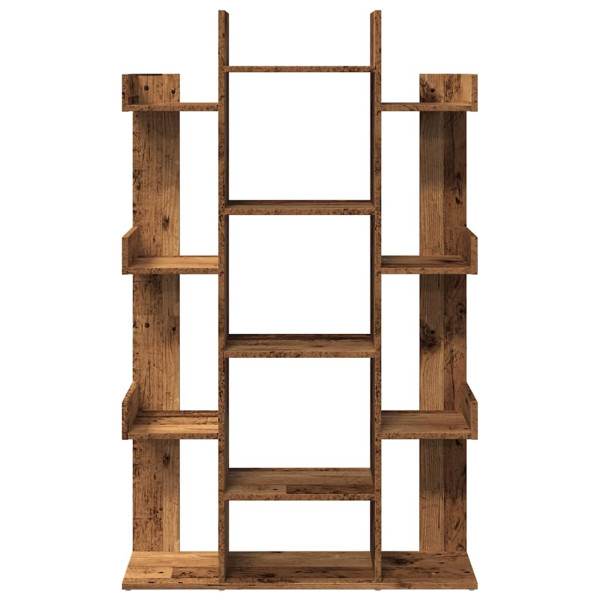 Librería de madera contrachapada envejecida 86x25.5x140 cm M 4