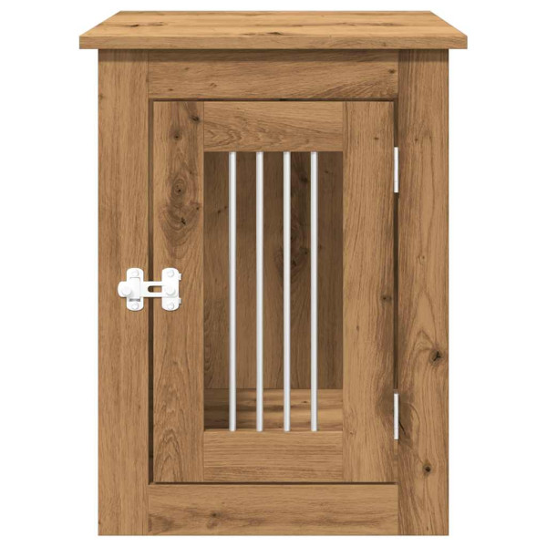 Jaula para perros madera ingeniería roble artesanal 45x62x59cm M 5