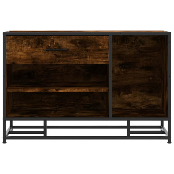 Banco zapatero madera de ingeniería roble ahumado 80x40x53.5 cm M 4