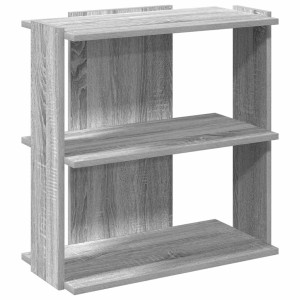 Librería 3 estantes madera ingeniería gris Sonoma 60x30x60 cm H