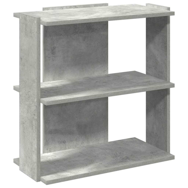 Librería de 3 niveles madera gris hormigón 60x30x60 cm M 2