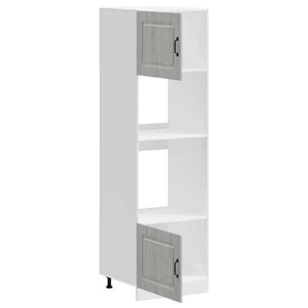 Armarios para horno 2 uds Lucca gris sonoma madera ingeniería M 5